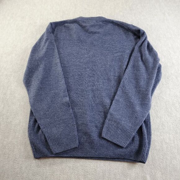 Tricots St. Raphael Sweater Mens Medium Blue Knit Long Sleeve V Neck Pullover - Picture 9 of 10